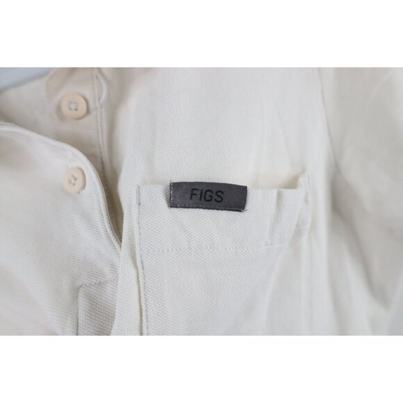 Figs Tailored Scrubs Womens Medium Distressed Short Sleeve Nurse Desk Polo Shirt - Picture 4 of 15